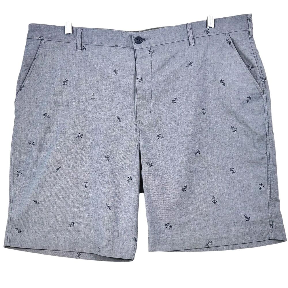 Dockers Flex Comfort Shorts Mens W40 Blue Anchors Nautical Print Resort Travel